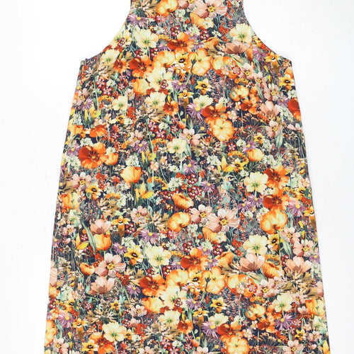 Mango Women's Multicoloured Floral Shift Dress Size 10