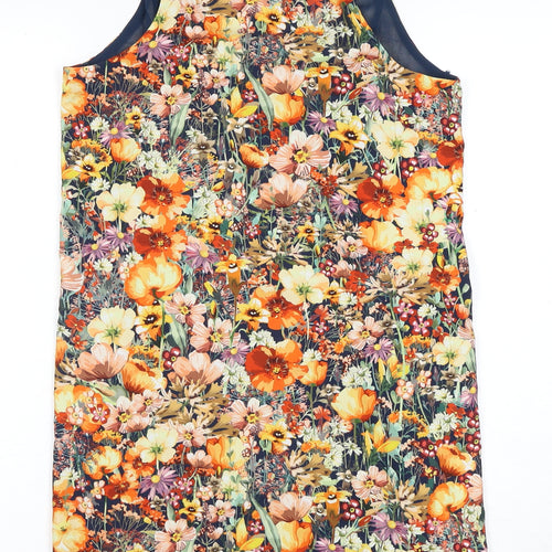 Mango Women's Multicoloured Floral Shift Dress Size 10