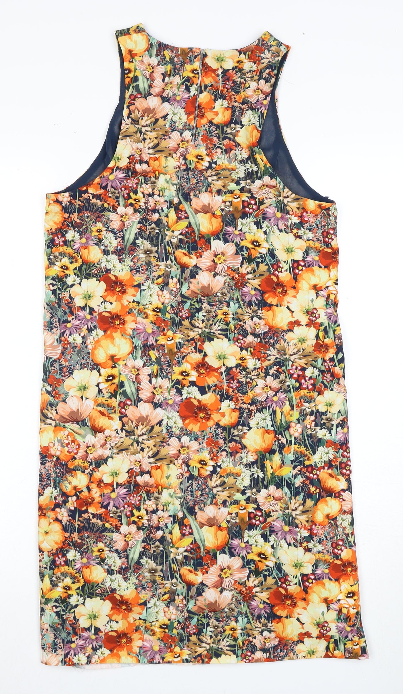 Mango Women's Multicoloured Floral Shift Dress Size 10