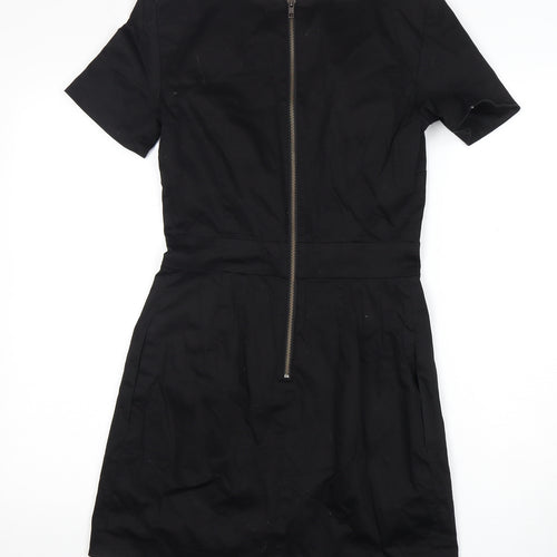 French Connection Black Dress, Size 10, Women's Half Sleeve