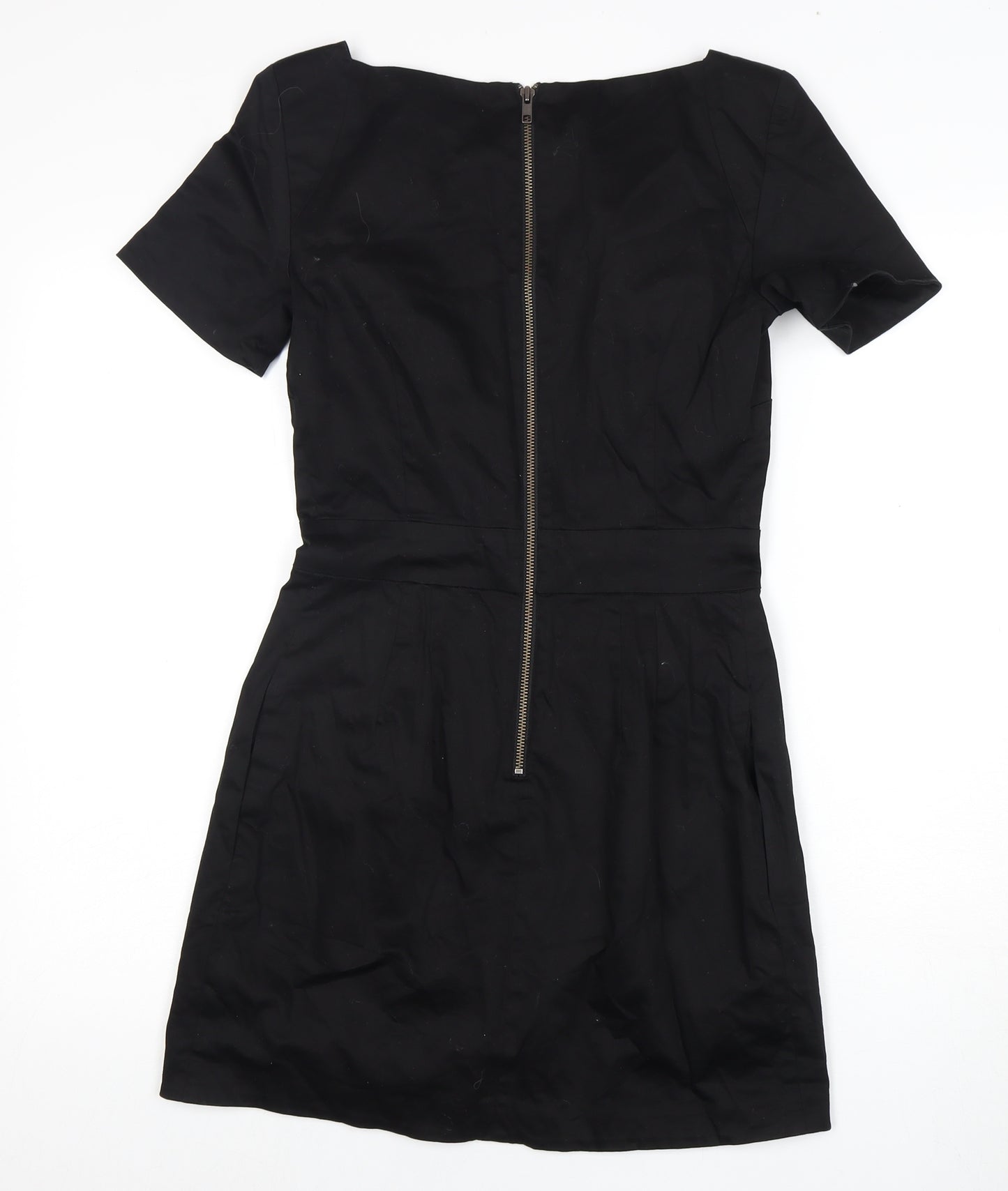 French Connection Black Dress, Size 10, Women's Half Sleeve