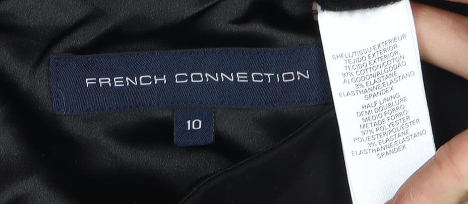 French Connection Black Dress, Size 10, Women's Half Sleeve