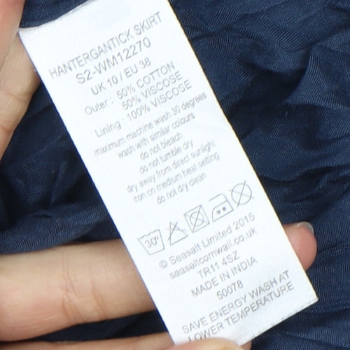 Seasalt Women's Blue Skirt - Size 10