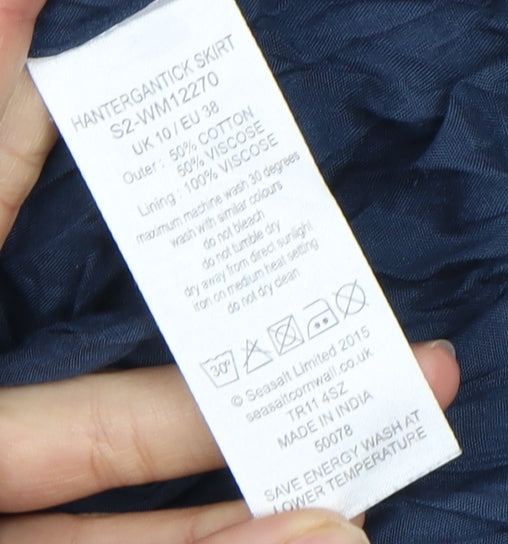 Seasalt Women's Blue Skirt - Size 10