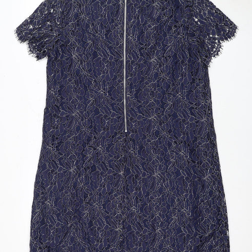 Next Women's Blue Lace Sheath Dress Size 18
