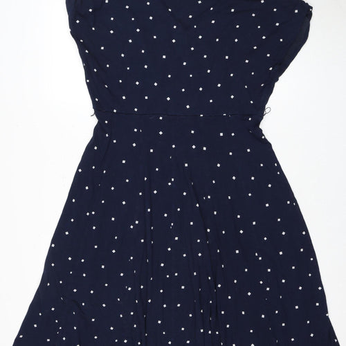 Monsoon Womens Blue Geometric Dress Size 16