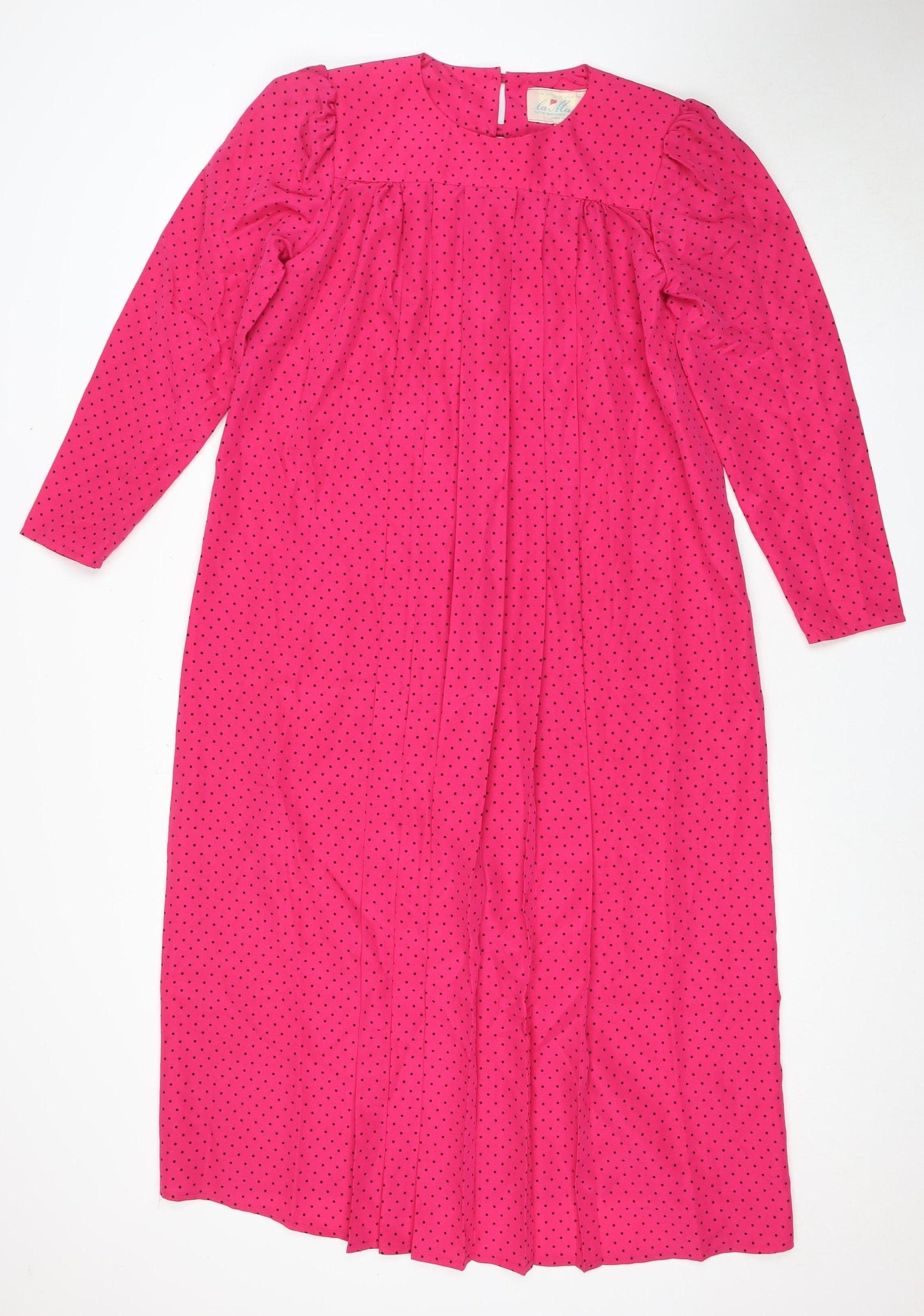 La Mama Pink Polka Dot Maternity Dress Size 10