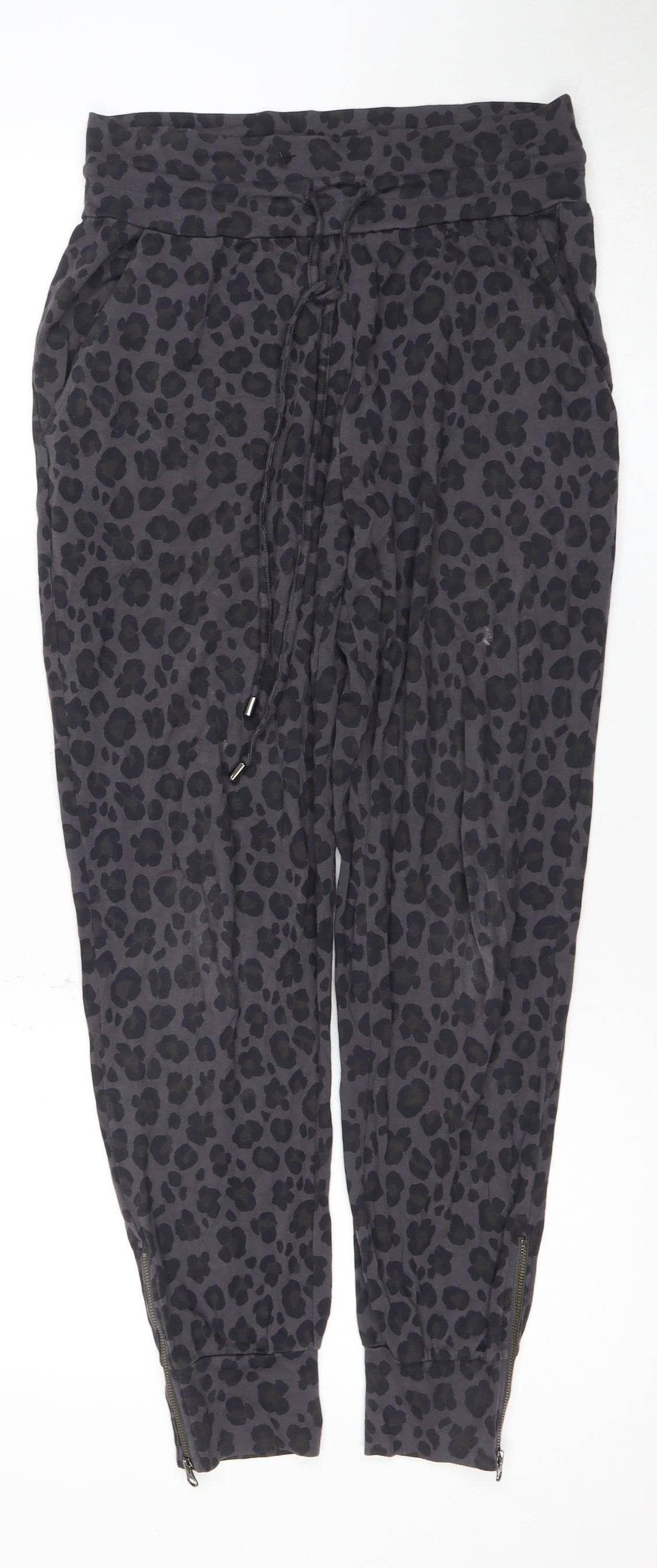 Hush Women's Jogger Trousers, Black, Size 6, Animal Print