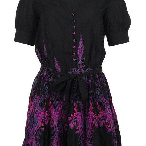 ASOS Women's Black Paisley V-Neck Dress Size 8