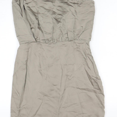 French Connection Women's Beige Asymmetric Dress, Size 8