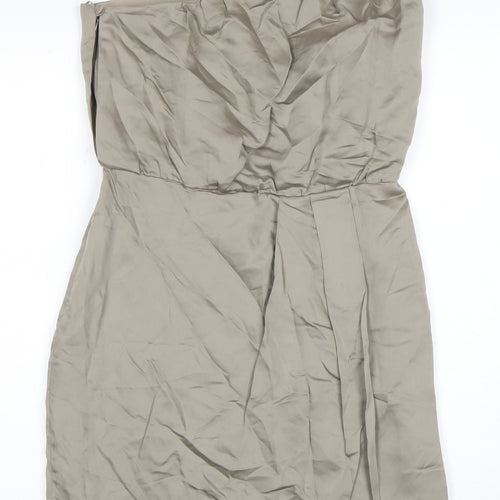 French Connection Women's Beige Asymmetric Dress, Size 8