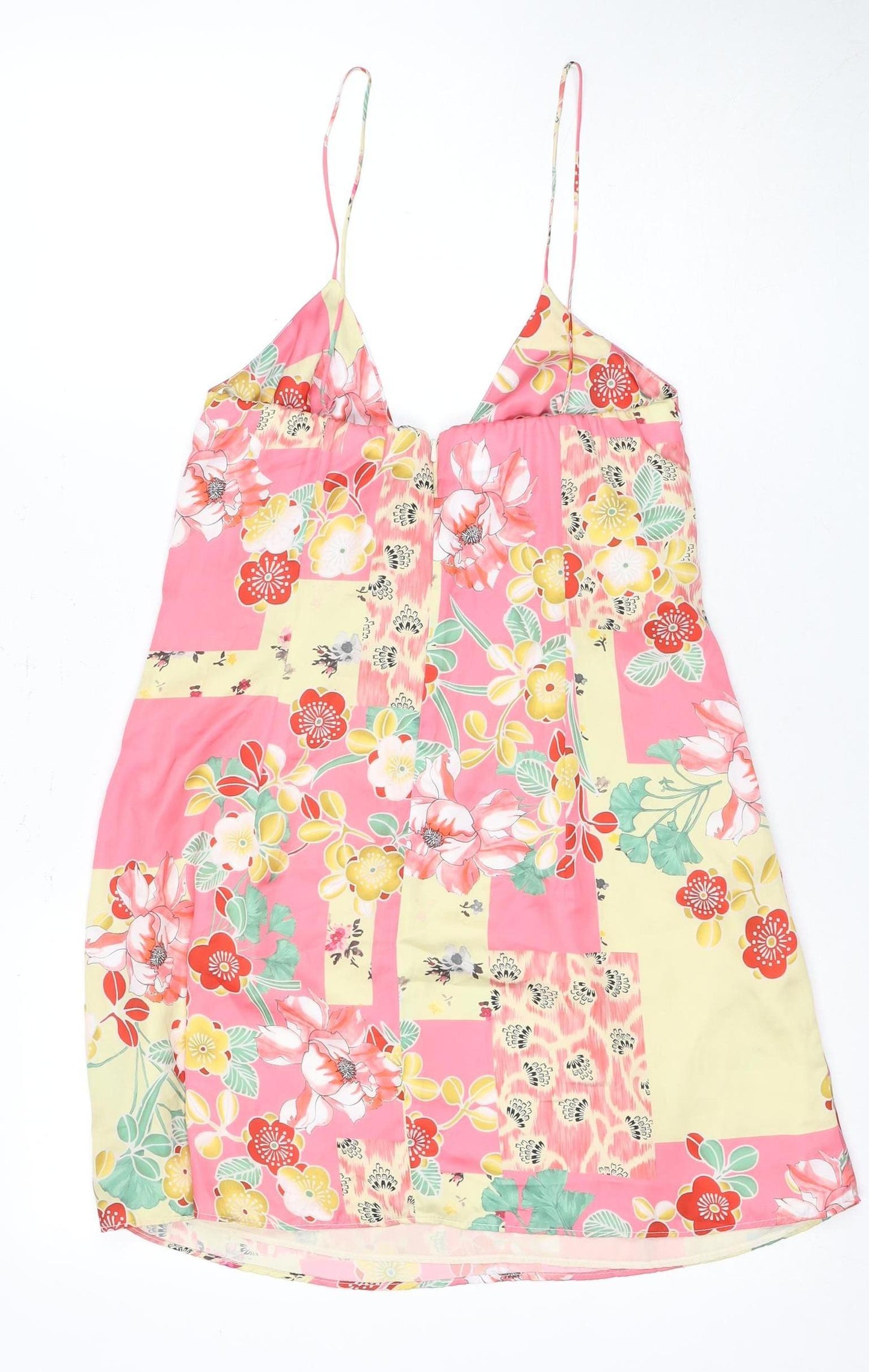 Zara Women's Multicoloured Floral Slip Dress