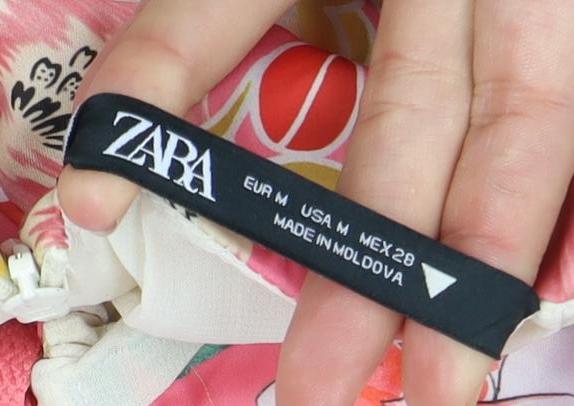 Zara Women's Multicoloured Floral Slip Dress