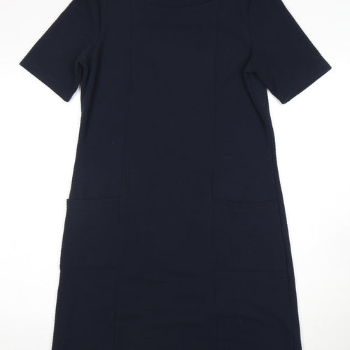 White Stuff Women's Blue Dress Size 12, Comfortable Knit