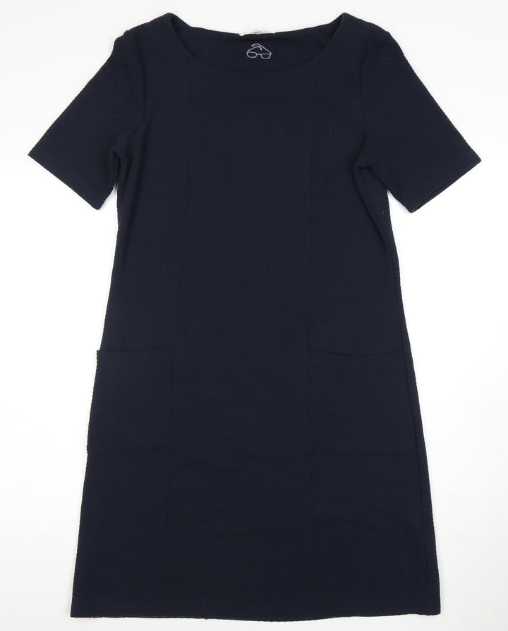 White Stuff Women's Blue Dress Size 12, Comfortable Knit
