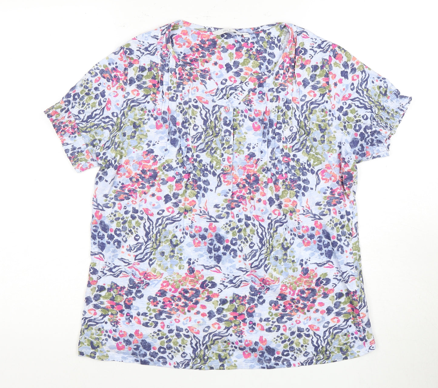 Isle Women's Multicoloured Floral T-Shirt Size 10