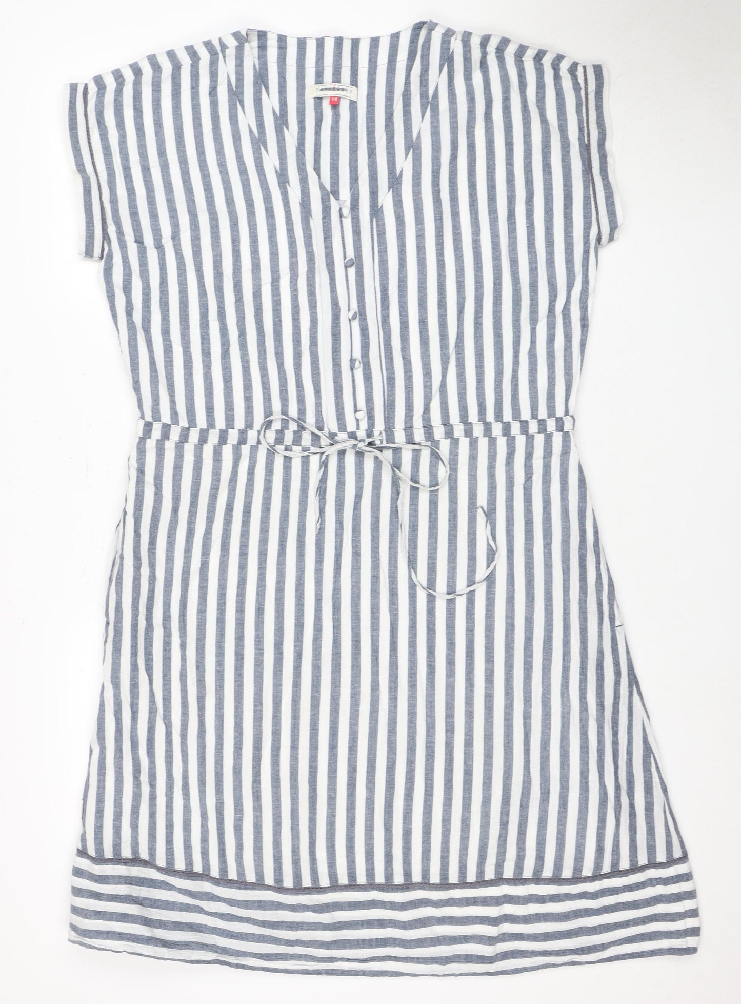 Brakeburn Women's Blue Striped Dress Size 14