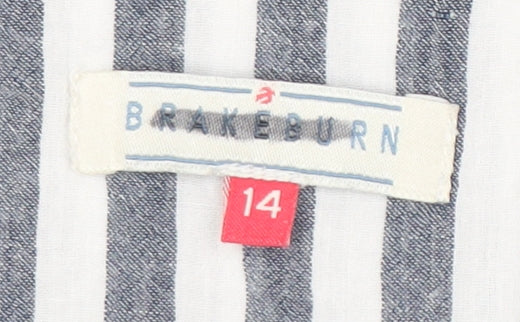 Brakeburn Women's Blue Striped Dress Size 14