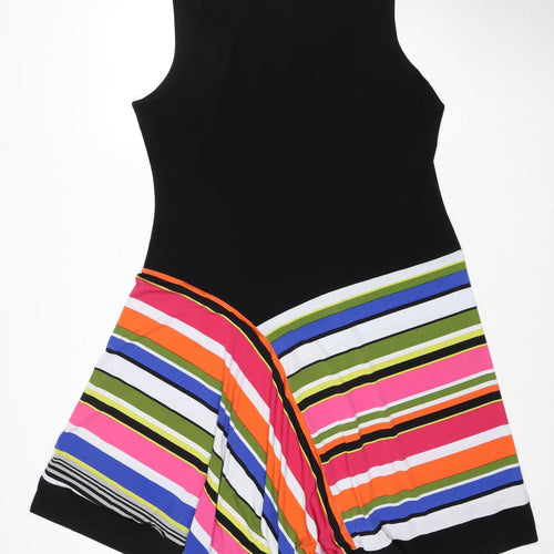 COCO BIANCO Women's XL A-Line Black Multicolour Dress
