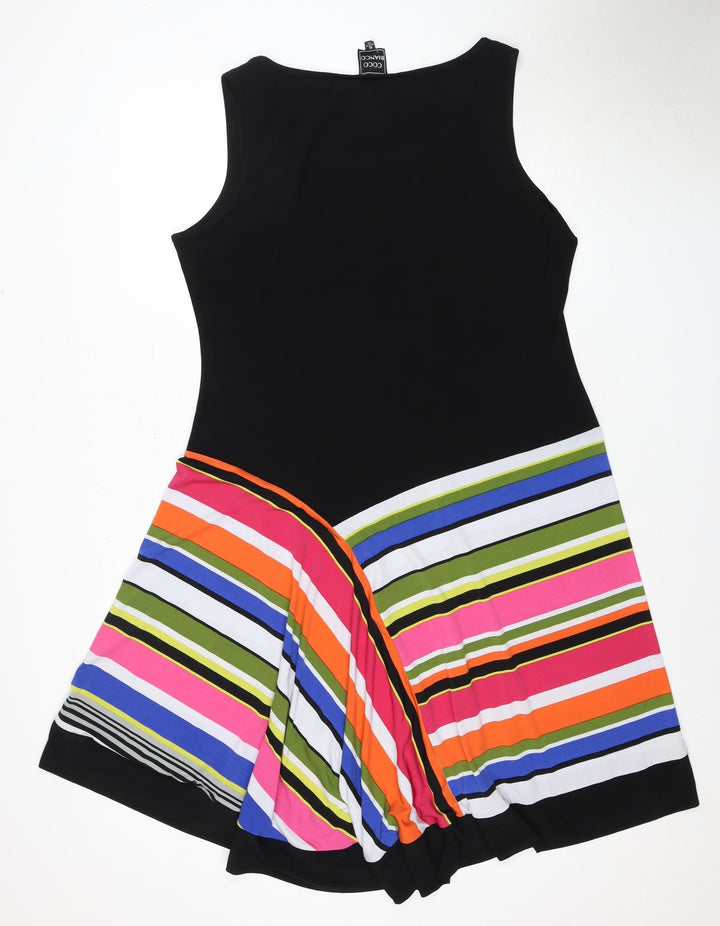 COCO BIANCO Women's XL A-Line Black Multicolour Dress