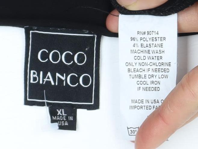 COCO BIANCO Women's XL A-Line Black Multicolour Dress