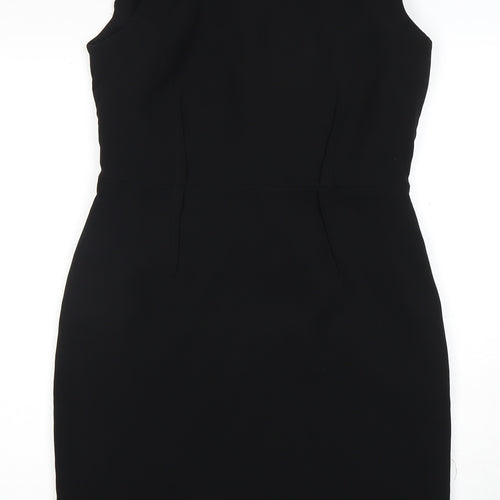 Next Women's Black Sheath Dress Size 14 Sleeveless