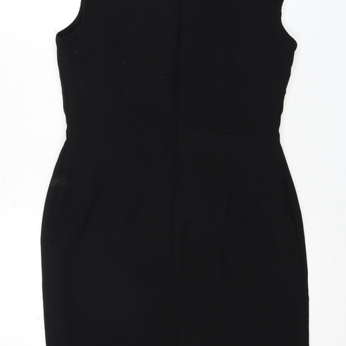 Next Women's Black Sheath Dress Size 14 Sleeveless