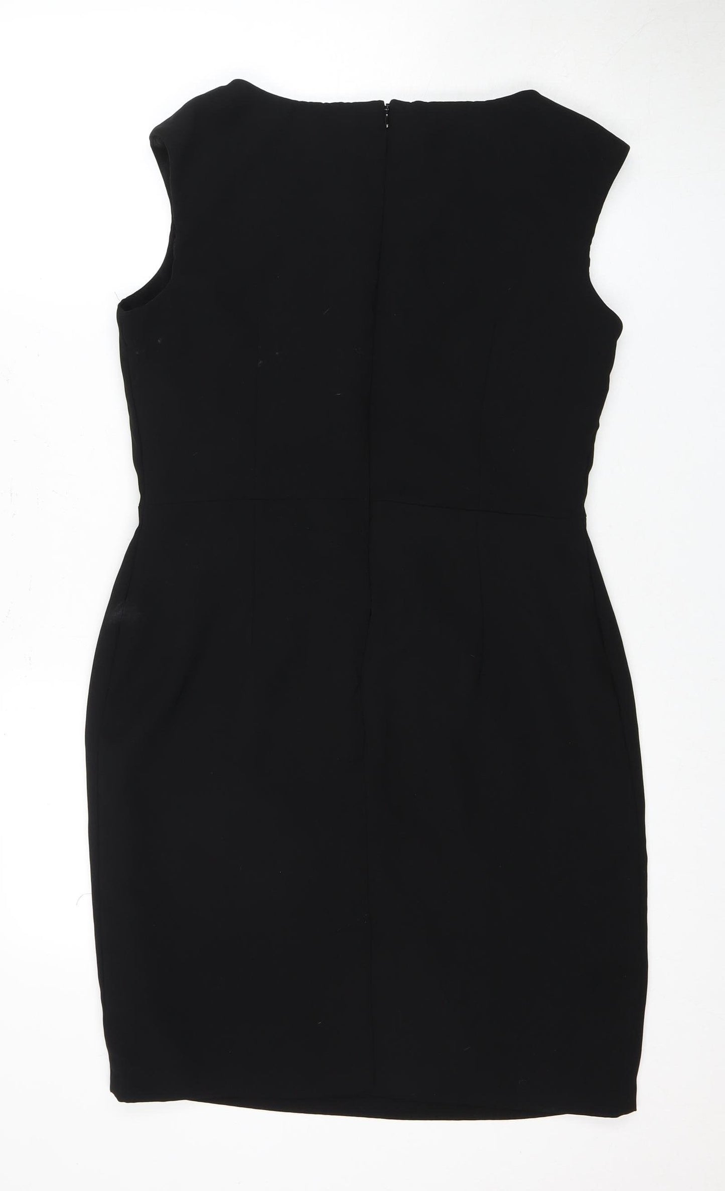 Next Women's Black Sheath Dress Size 14 Sleeveless