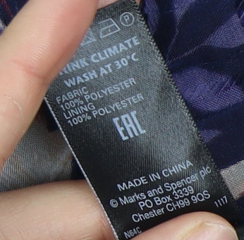 Marks and Spencer Women's Blue Floral Skirt Size 12