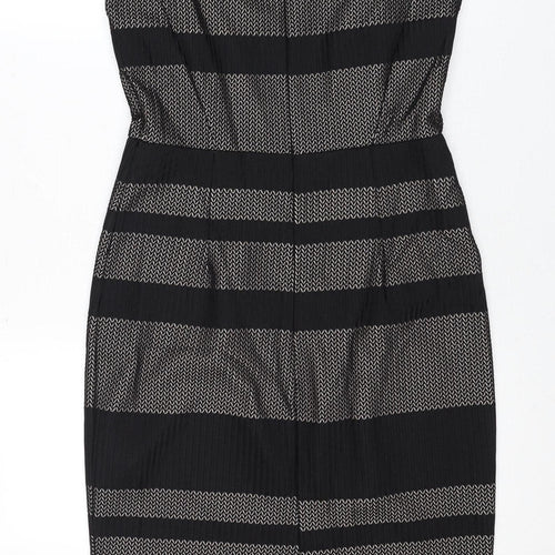 Warehouse Women Black Striped Dress Size 12
