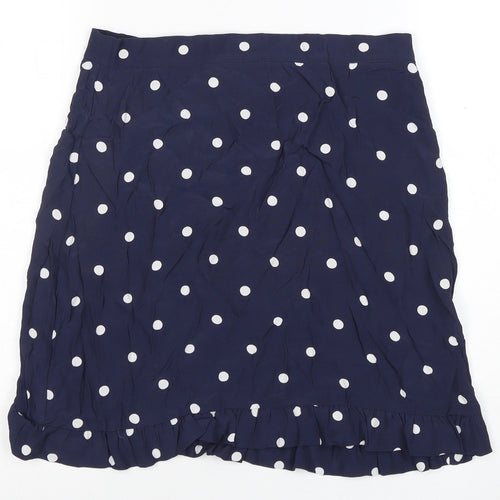 Nobody's Child Women's Blue Polka Dot Skirt Size 12