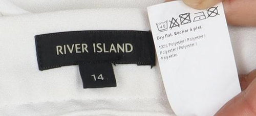 River Island Women's White Midi Wrap Skirt Size 14