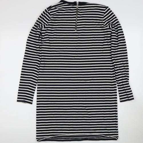 Seed Heritage Women's Black Striped Dress S Cotton