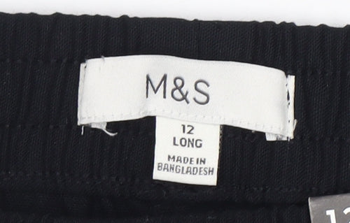 Marks and Spencer Women's Black Trousers Size 12 Tall