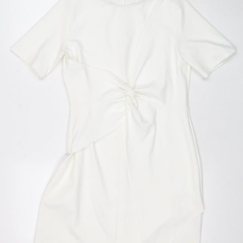 ASOS Women's White Shift Dress, Size 10, Knee Length