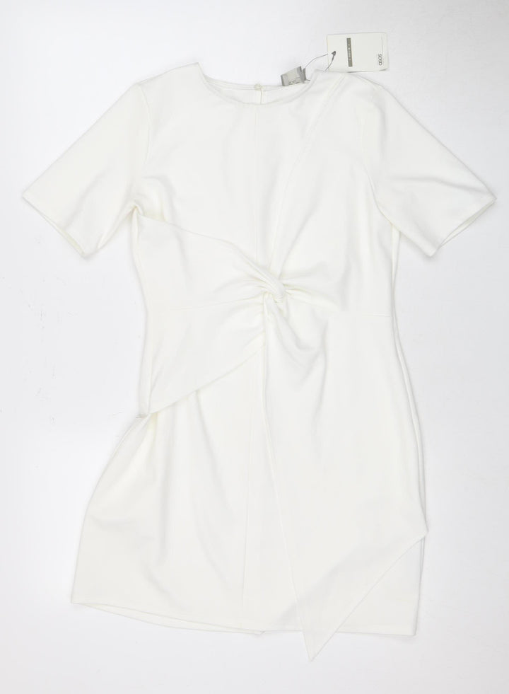 ASOS Women's White Shift Dress, Size 10, Knee Length