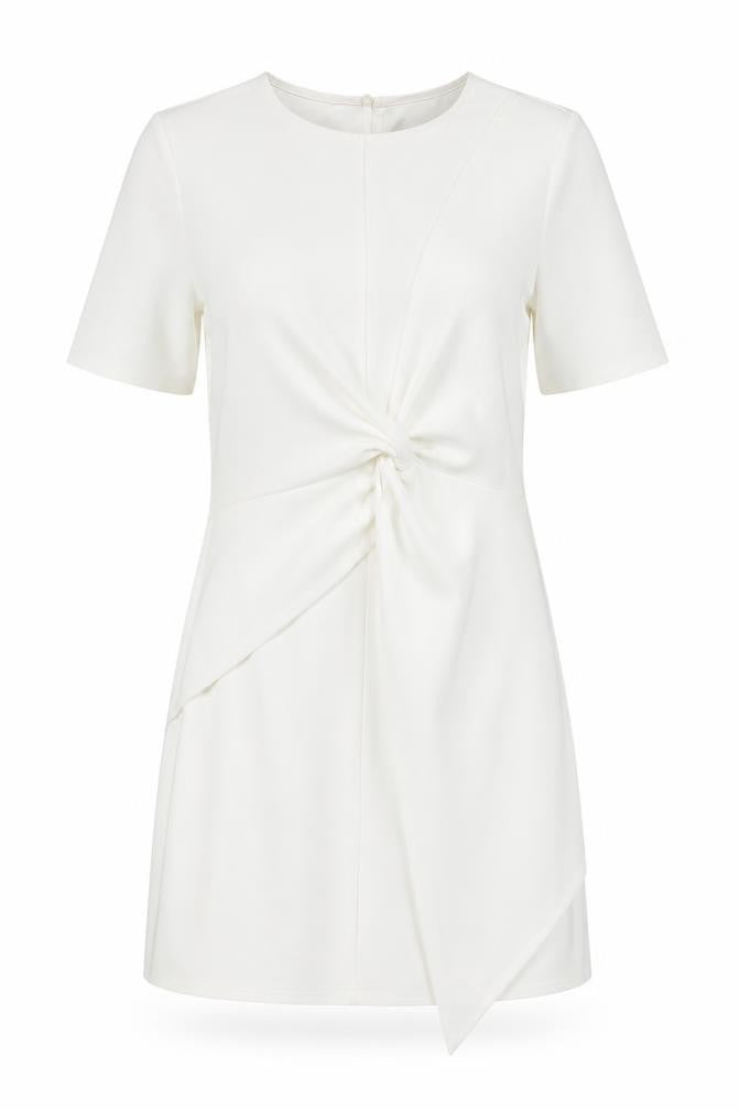 Front view of ASOS Women's White Shift Dress, size 10, Knee Length