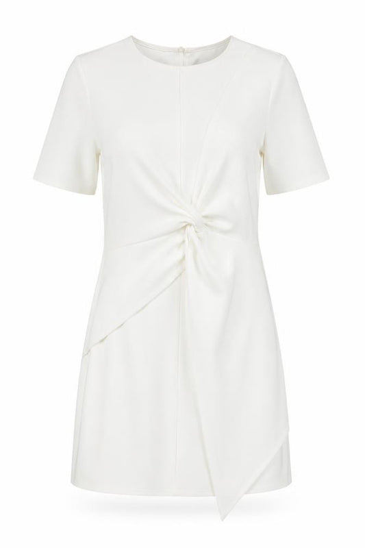 Front view of ASOS Women's White Shift Dress, size 10, Knee Length