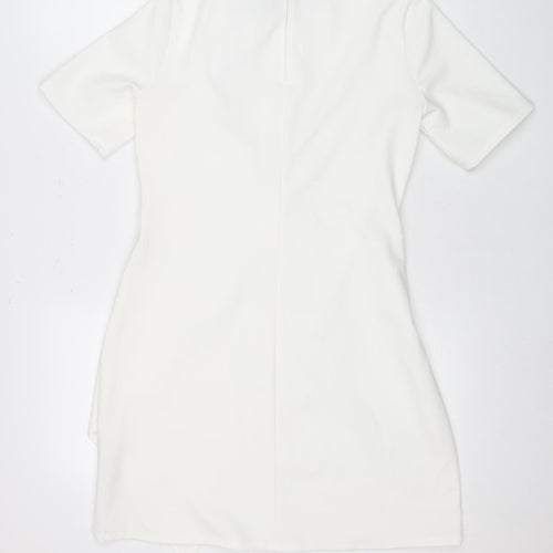 ASOS Women's White Shift Dress, Size 10, Knee Length