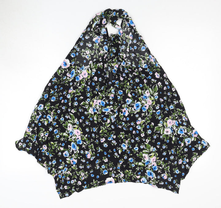 Zara Women's Black Floral Camisole Blouse, Size 10