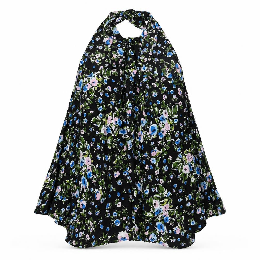 Front view of Zara Women's Black Floral Camisole Blouse, size 10
