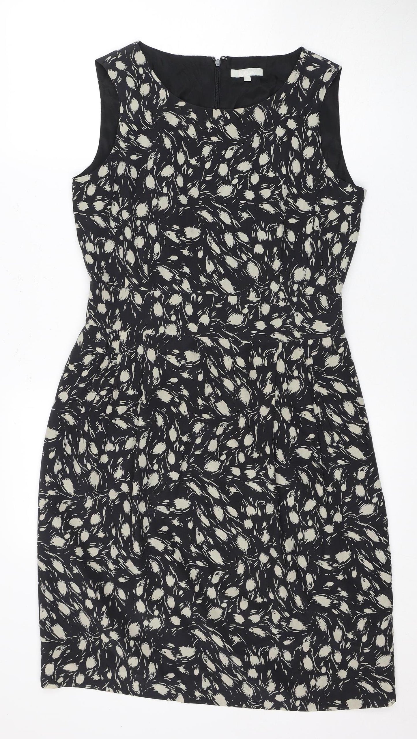 Kew Women's Black Silk Sheath Dress Size 10