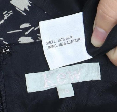 Kew Women's Black Silk Sheath Dress Size 10