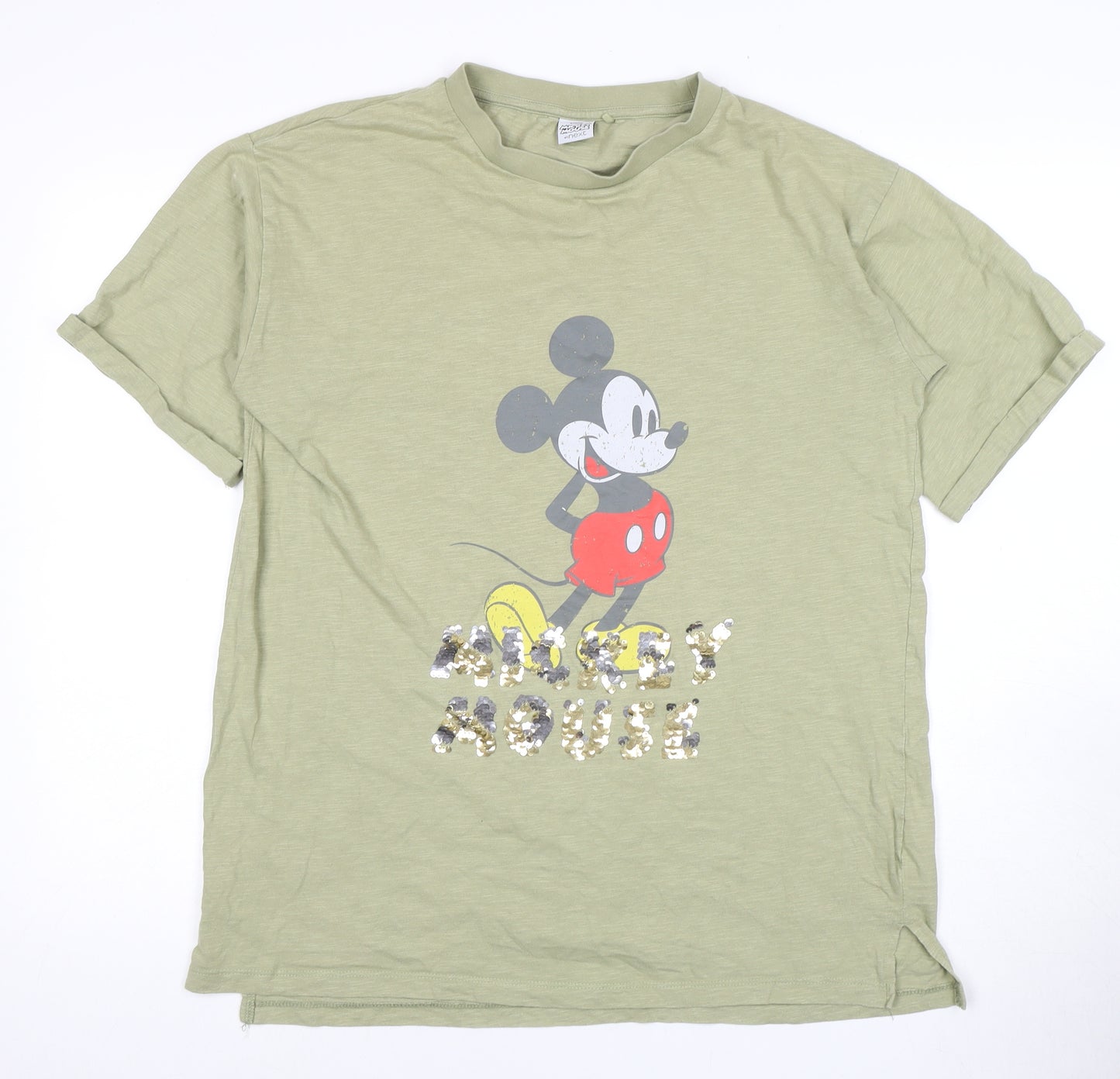 Next Girls Green Mickey Mouse T-Shirt - Size 16 Years