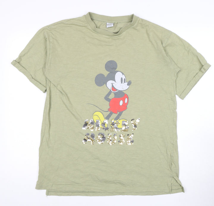 Next Girls Green Mickey Mouse T-Shirt - Size 16 Years