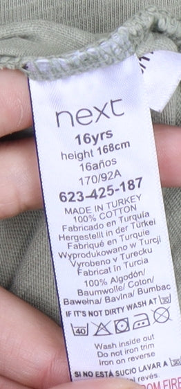 Next Girls Green Mickey Mouse T-Shirt - Size 16 Years