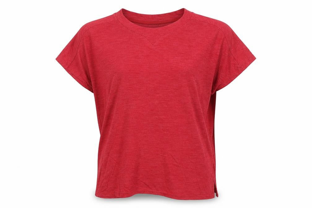 Front view of Adidas Women's Red T-Shirt S - Gym & Training Activewear