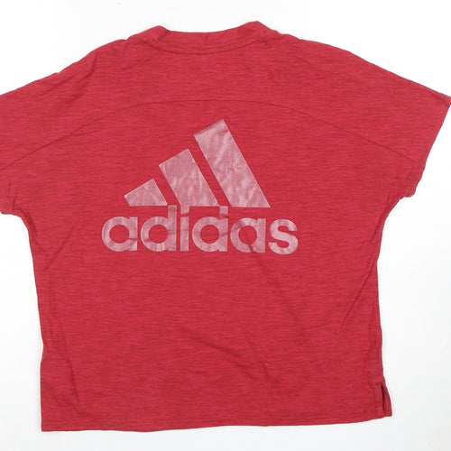 Adidas Women's Red T-Shirt S - Gym & Training Activewear