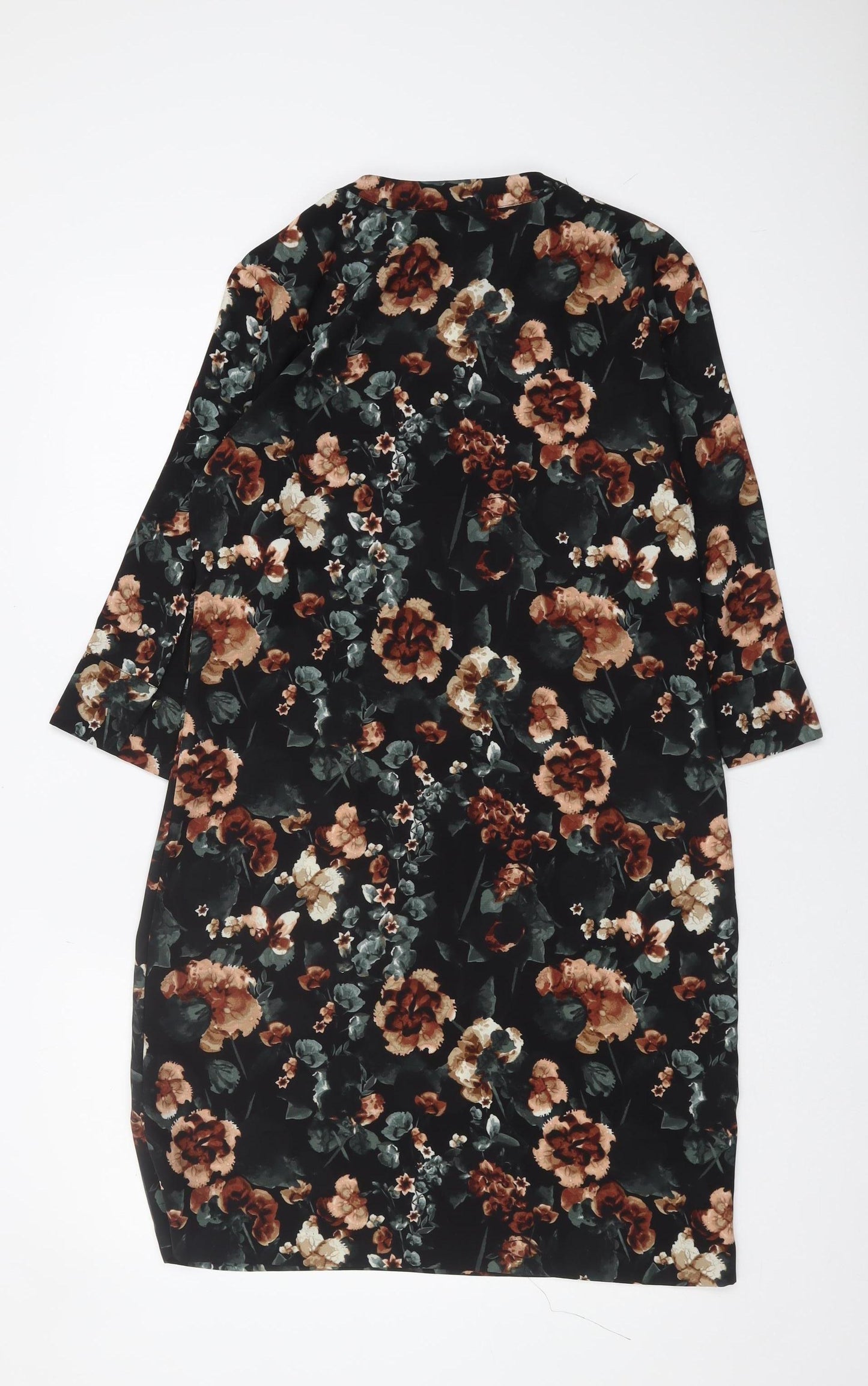 H&M Women's Floral Shift Dress - Size 8 Winter