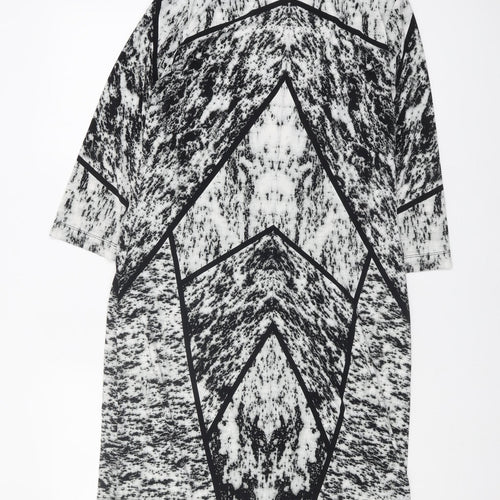 Wallis Women's Geometric 3/4 Sleeve Dress S